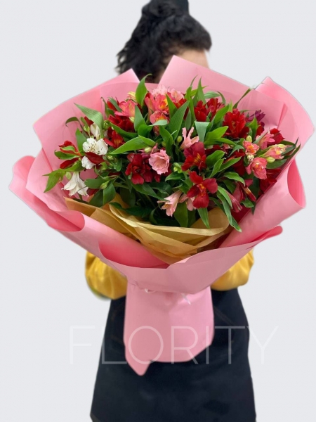 Bouquet of 19 alstroemeria mix 70 cm №44