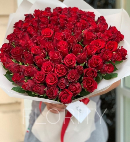 Bouquet 101 red roses 50 cm