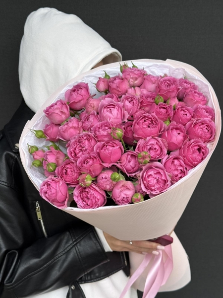 Букет піоноподібна троянда №20