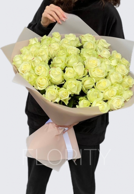 Bouquet 51 white roses No. 89