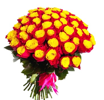 49 roses Pink Yellow Mondial