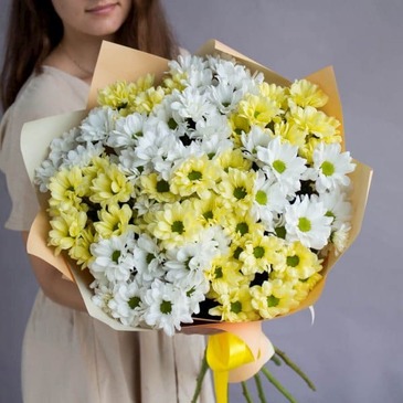 Bouquet of 15 chrysanthemums mix №29